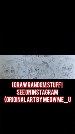 I draw anything I see on instagram daily day 219 (Megumin cat)