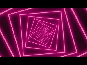 Pink Neon Square Tunnel 4K 💗 Futuristic Geometry Background Loop | 1 Hour Screensaver #livewallpaper