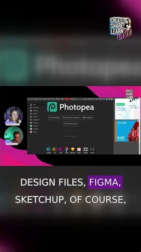 What Photopea supports: PSDs, Illustrator and RAW files