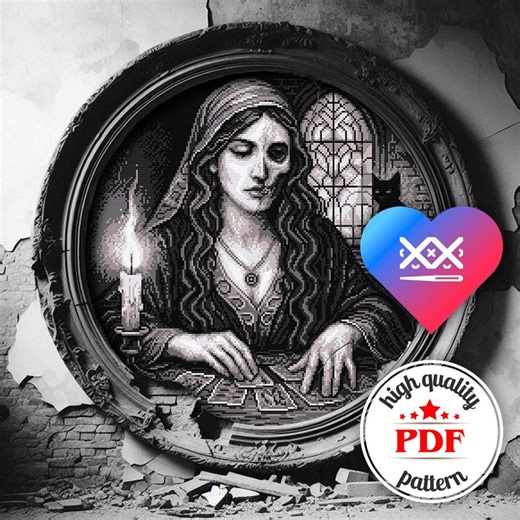 Halloween Embroidery Pattern PDF, Halloween Dark Art Cross Stitch Design - Etsy