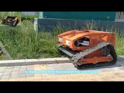 China made radio controlled lawn mower low price for sale, chinese best remote brush mower