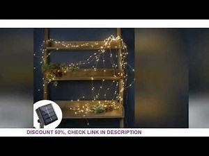 Solar Fairy String Light Outdoor With 8 Modes Multi Strand 600 LEDs Lamp Solar Powered Waterfall Lig