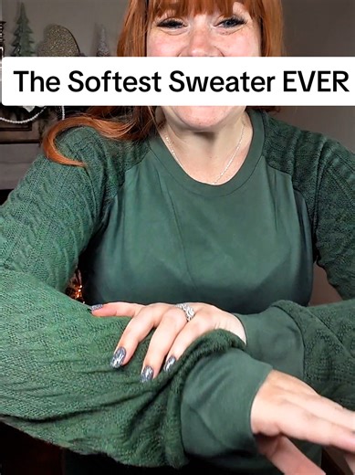 Don't mind me - I'll be casually sewing a blanket together of these sweaters because it's truly THAT soft. JK I can't sew, BUT this really is the softest and coziest sweater ever! #softsweater #sweaterweather