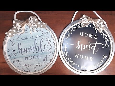 Dollar Tree DIY Spring Pizza Pan Signs