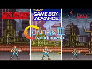 Contra III: The Alien Wars [1992] SNES vs GBA vs Java (Version Comparison)