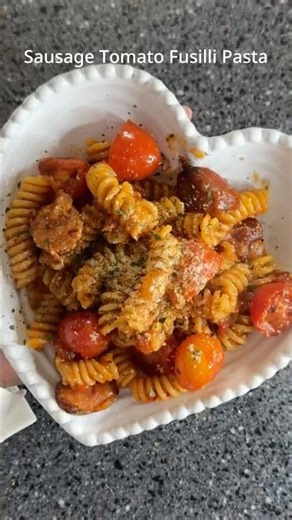 Sausage Tomato Fusilli Pasta 🍝 #homemade #pastatime #cooking