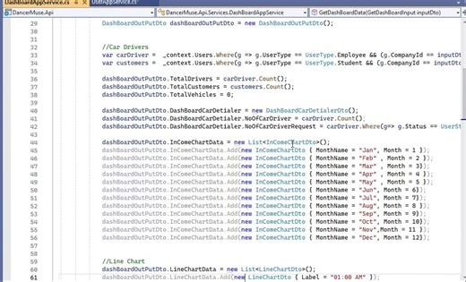 Building a Smart Dashboard Service in ASP.NET Core 🚀 Working on a real ASP.NET Core Dashboard App Service! This code shows how dashboard data like total drivers, customers, and requests is fetched and calculated using Entity Framework and async services. Perfect for developers learning: ✅ Clean service-layer architecture ✅ Dependency Injection ✅ Async database queries ✅ Real-world dashboard logic If you love .NET backend development, this one’s for you! 💻🔥 Follow me for more videos and codes: