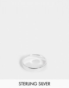 ASOS DESIGN sterling silver band ring in silver | ASOS