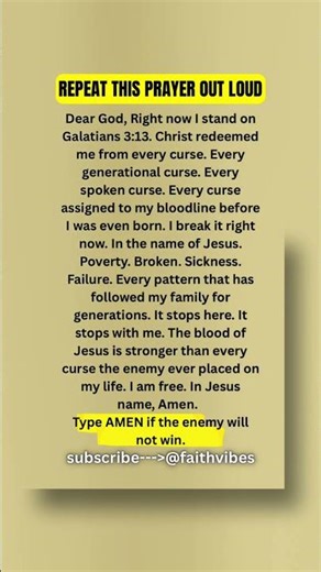 Warfare Prayer Against Curses | Spiritual Warfare Prayer for Today #jesus