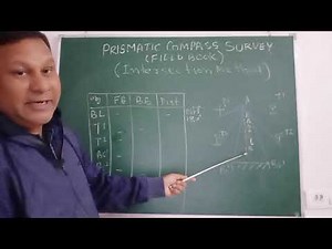 Field book, intersection method, prismatic commpas survey. by Dr.Arun shairya.