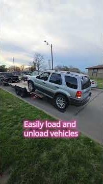 20ft car trailer going out to pick up a car