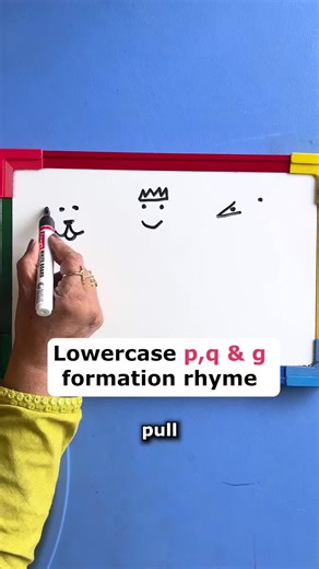 Beginners Digital Montessori by Neelakshi Shukla on Instagram: "Teaching lowercase letters doesn't have to be boring, make it musical! 🎶 In this reel, I'm sharing my lowercase p, q & g formation rhyme, a fun and memorable way to help kids write neatly and confidently. 👉Save this tip, try it with your child or students, and see how quickly their handwriting improves! [phonics rules, silent e rule, english spelling rules, phonics for toddlers, early reading skills, phonics education, toddler rea