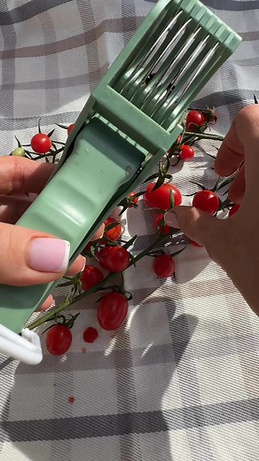 7.2K views · 16 reactions | Amazing how a tomato can jump — watch this!  #tomato #foodfun #kitchengadget #foodtok #satisfyingvideo | Fruit Flow | Facebook