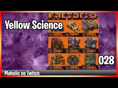 ⚙️Factorio Angels Yuoki AAI Industry Mods✅🏭➡️Yellow Science x28