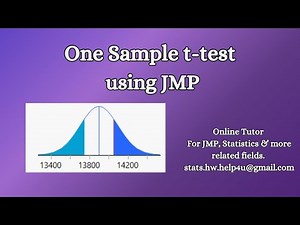 One-Sample t-Test in JMP | Tutorial by a JMP and Statistics Tutor