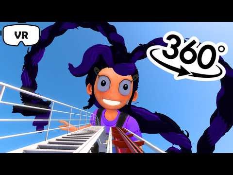 360° VR Poppy Playtime 5 Roller Coaster 🎢 Amazing Ride in 4K
