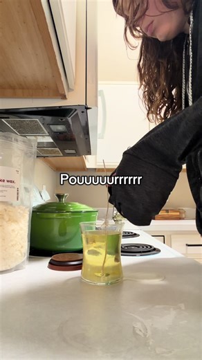 candle making 101: 1. Measure double the size of your container in wax. 2: melt in micro, stirring at 30 second intervals. 3: center wick, stick it down, find a way to hold the top of wick in center (via toothpicks, etc). 4: stir wax once it’s a smooth liquid. Add dyes and scents. 5: stir a minimum of 1 min. 6: pour. 7: cure. 8: Voila, use it #candlemaking #homemadecandle #beginnercandlemaker #candles #candlemaker