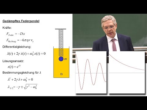 Federpendel gedämpft - Lösung der Differentialgleichung