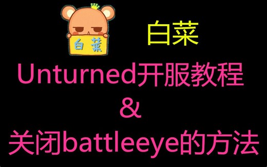 【白菜】Unturned开服教程&关闭battleeye的方法