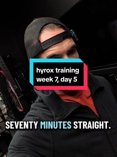 Hyrox Training week 7 day 5 in the bag ... 70 mins of forward motion 🥵 #hyrox #hyroxtraining