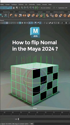 How to flip normal in Maya 2024? #maya3dmodeling #3dmodeling #3dmodelingtutorial
