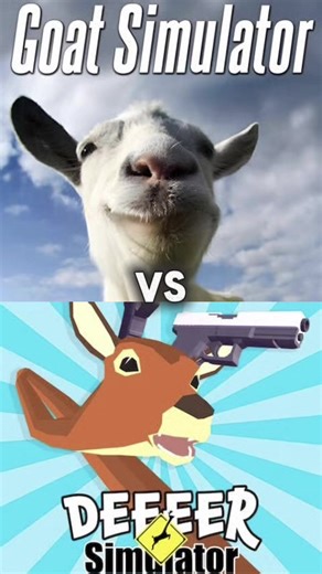 Goat Simulator vs Deer Simulator #goatsimulator #goat #deersimulator #deer #game
