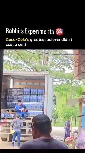 Rabbits Experiments 🎯 on Instagram: "Coca-Cola’s most famous “free ad” came from Pepsi itself. During a shipment, a Pepsi delivery driver was caught on camera secretly drinking a can of Coca-Cola. The clip spread fast, turning into viral publicity that Coke didn’t pay a cent for. For Coca-Cola, it was priceless marketing. A rival’s own employee choosing Coke over Pepsi sent a stronger message than any commercial ever could. It remains one of the most talked-about moments in the long-running Col