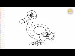 Dodo drawing easy | Bird drawing tutorial | How to draw A Dodo step by step simply | #artjanag