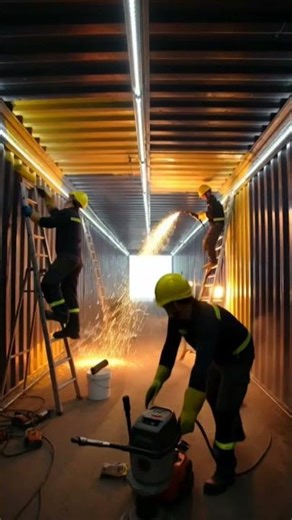 Walking Through a Dark Tunnel Into the Light | Cinematic Container Tunnel Scene #shorts