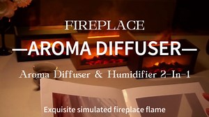 Essential Oil Diffuser, 7-Color Fireplace Fire Flame Aromatherapy Humidifier, 280ml Ultrasonic Aroma Diffuser Valentine's Day Gift with Time Sets and Remote Control for Bedroom Home Yoga Office