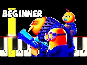 4 Famous Songs from Despicable Me 4 - Slow and Easy Piano Tutorial - Beginner - Videos For Kids