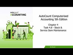 AutoCount Computerised Accounting Course V2 5th Edition Chapter Guide Task 4.8