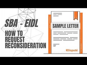 Why and How to Write EIDL SBA Reconsideration Letter - iDispute - Online Document Creator and Editor