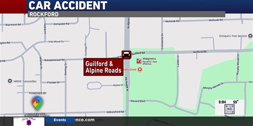 Driver dies after 2-vehicle crash at intersection of Alpine and Guilford roads, police say