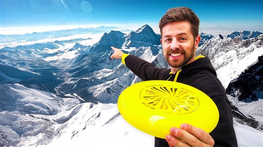 How far can a frisbee really fly when sent down a mountain