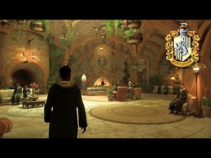 4K Exploring Hufflepuff Common Room | Hogwarts Legacy Relaxing Ambience