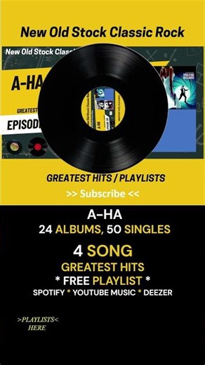 New Old Stock Classic Rock - Episode 281 - A HA Greatest Hits Playlists