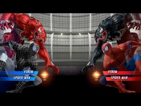 Red Venom & Grey Spiderman VS Venom & Grey Spiderman - Marvel vs Capcom Infinite