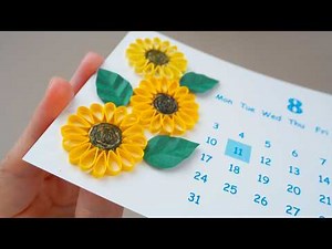 夏！紙で作るひまわりのペーパーフラワーの作り方🌻｜DIY How to Make Paper Sunflower