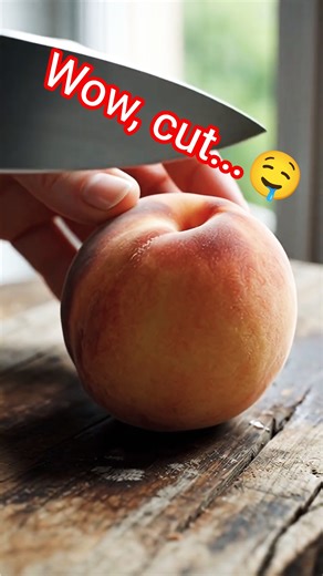 Picking a Fresh Peach 🍑 | Juicy Fruit Cutting ASMR #shorts #asmr #satisfying