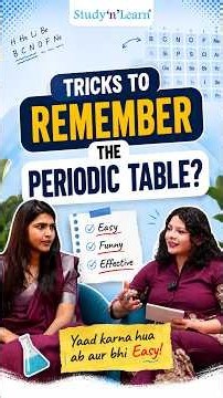 Periodic Table Trick By Dolly Sharma From Physics Wallah (PW) Chemistry Periodic Table Song JEE NEET