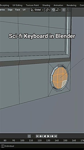 not the best way to make it but it's fun :) #blender #3d #keyboard