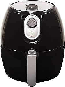 Magic Chef, MCAF26MB, Small Hot Air Fryer with Manual Controls, Compact Size, 2.6 Quart Capacity, Black