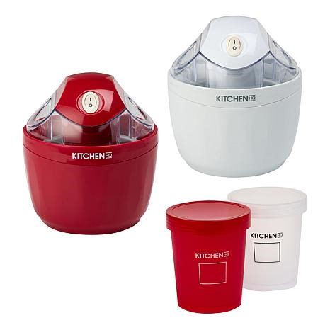 Kitchen HQ 2-pack Ice Cream Makers with One-Pint Containers | HSN
