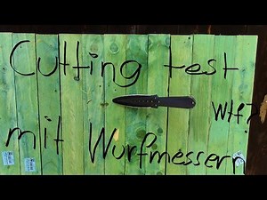 Messer werfen auf Flaschen /Cutting wurf test und zielscheibe bauen