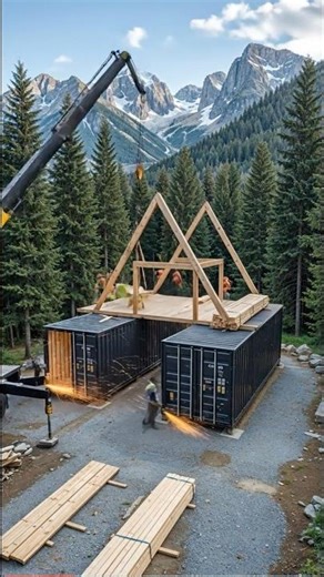 Container A-Frame Cabin Build (Ultra-Realistic ASMR, No Talking)