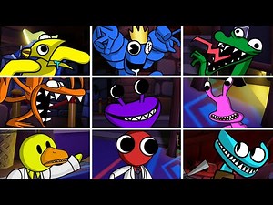 NEW Rainbow Friends Vs Reverse Rainbow Friends Chapter 2 🎶 FNF New Mod ( Vs New Cyan & Yellow)