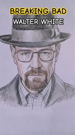 Drawing Walter White from Breaking Bad! Satisfying Art! (#Shorts)