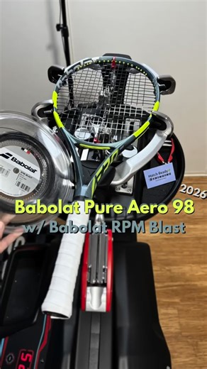 Match Ready Stringing on Instagram: "Stringing the 2026 @babolat Pure Aero 98 with Babolat RPM Blast 1.25 at 52 lbs 🚨 Freshly strung and ready for its first hit 👀🔥 This one’s going to be everywhere soon. Big thanks to @tennisdirectaustralia for the chance to string it and take it for a spin ahead of the official release 🙌 Strung on the Solinco GT Falcon 📩 DM me for restringing — I’ll get your racquet match-ready! . . . . #tennis #babolat #pureaero #carlosa