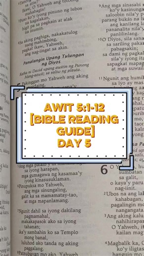 AWIT 5:1-12 [BIBLE READING GUIDE] DAY 5 #tagalogbible #readthebiblewithme #biblereadingguide #365daysbiblereadingplans #awit